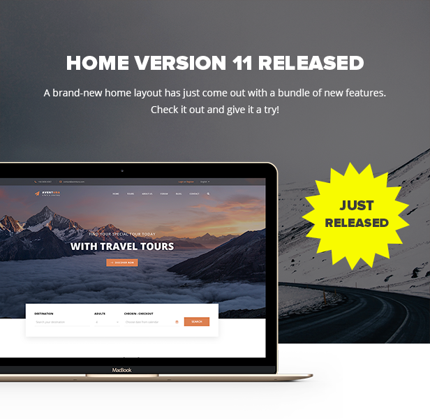 Aventura - Travel & Tour Booking System WordPress Theme