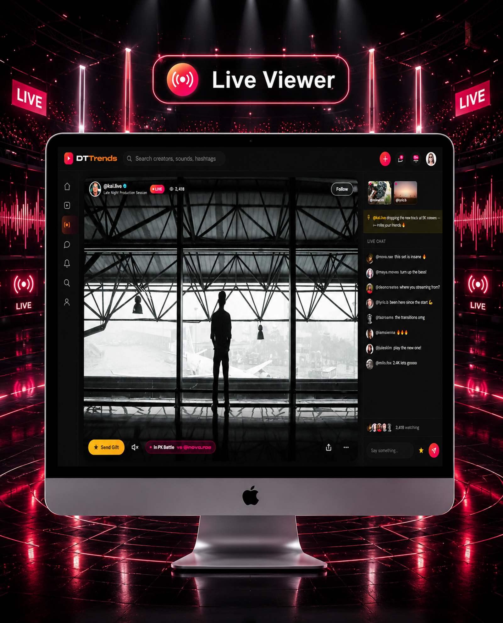 DTTrends – TikTok Clone | Reels, Live Streaming, PK Battle, Story, Feed, Chat | Flutter App - 51