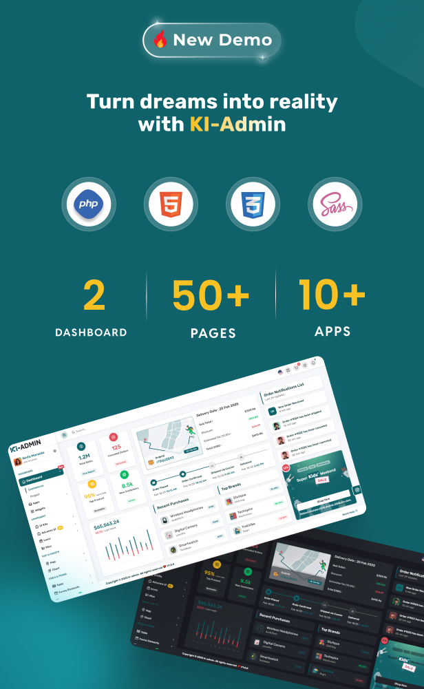 Ki-admin PHP Admin Dashboard Template