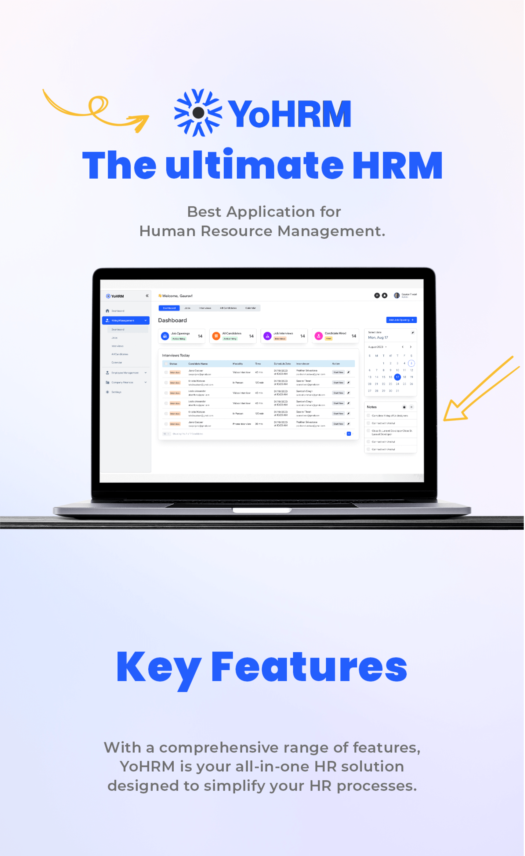 YoHRM - HR Management Application For Employees, Hiring and Finance Management - 1