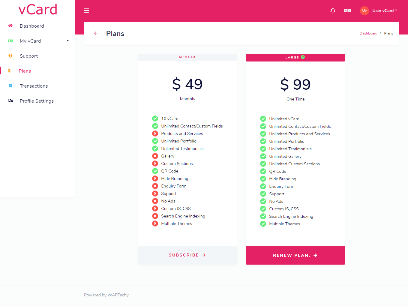 vCard - Digital Business Card Builder vCard Builder SaaS
