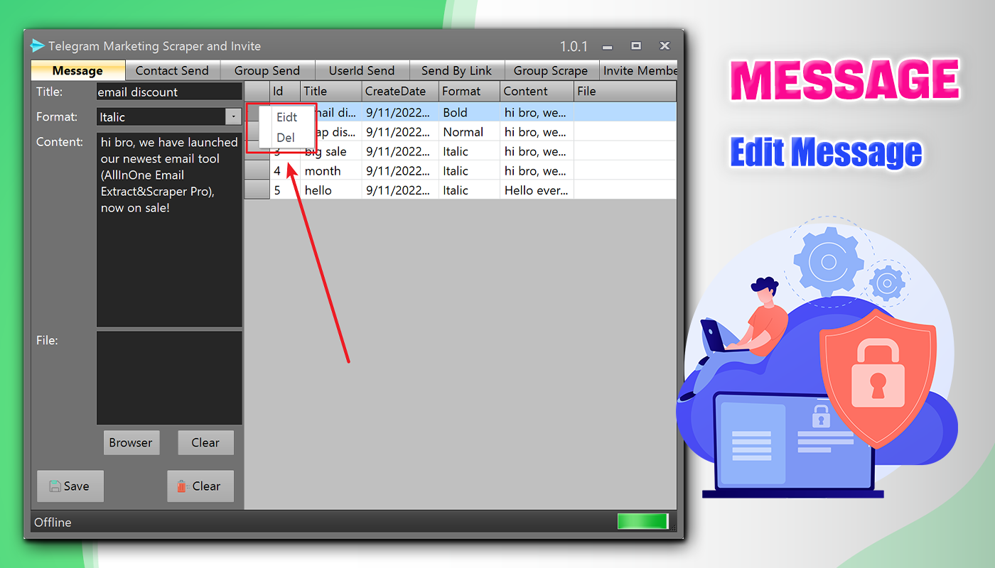 Telegram Marketing Scraper and Invite |Group|Channel|Users|Bulk Sender 5.0.1
