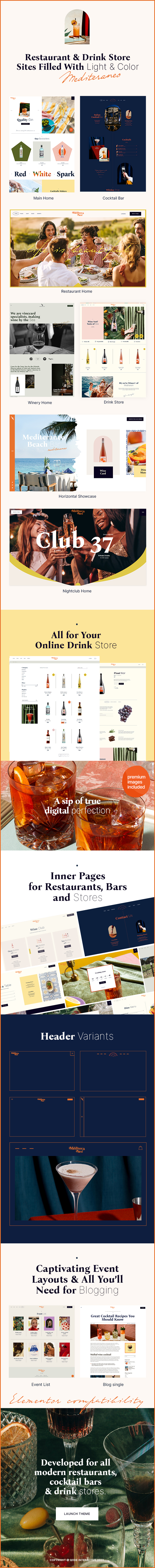 Mediteraneo - Restaurant, Bar & Drink Brand WordPress Theme - 2