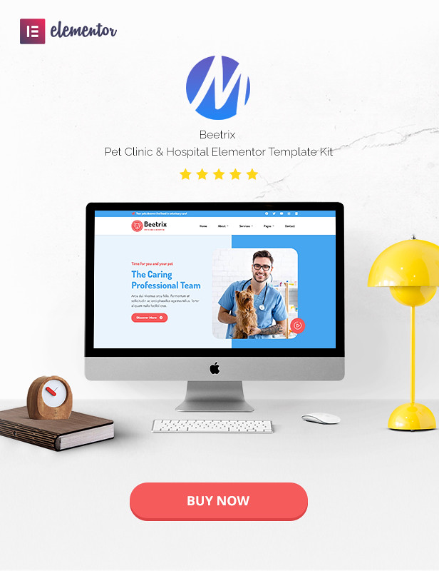 Beetrix - Pet Clinic & Hospital Elementor Template Kit - 1