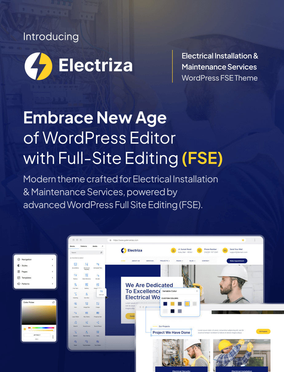 Electriza – Electrical Installation & Maintenance Services FSE WordPress Theme - 3