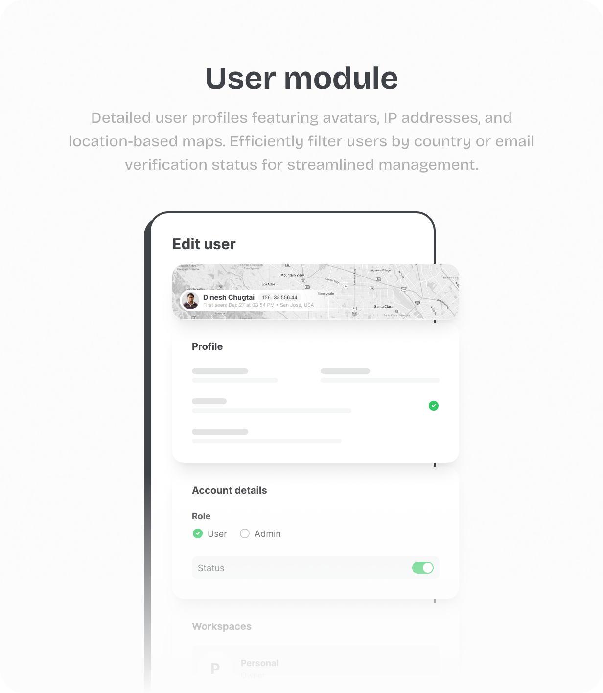 User module @heyaikeedo #aikeedo
