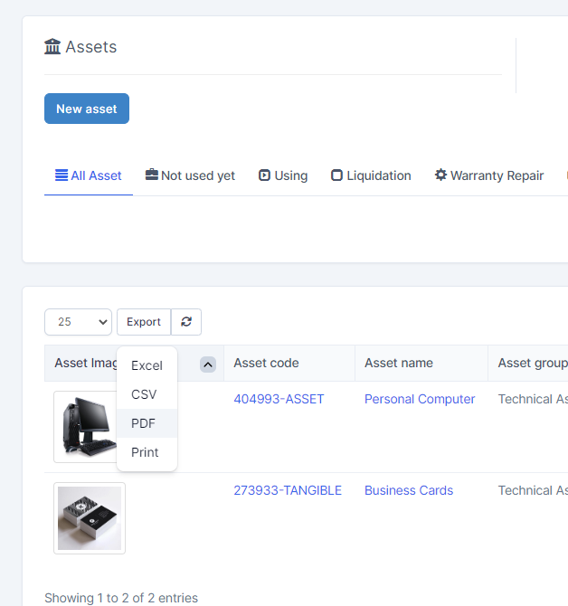 Assets Management module for Perfex CRM - Organize company and client assets - 3