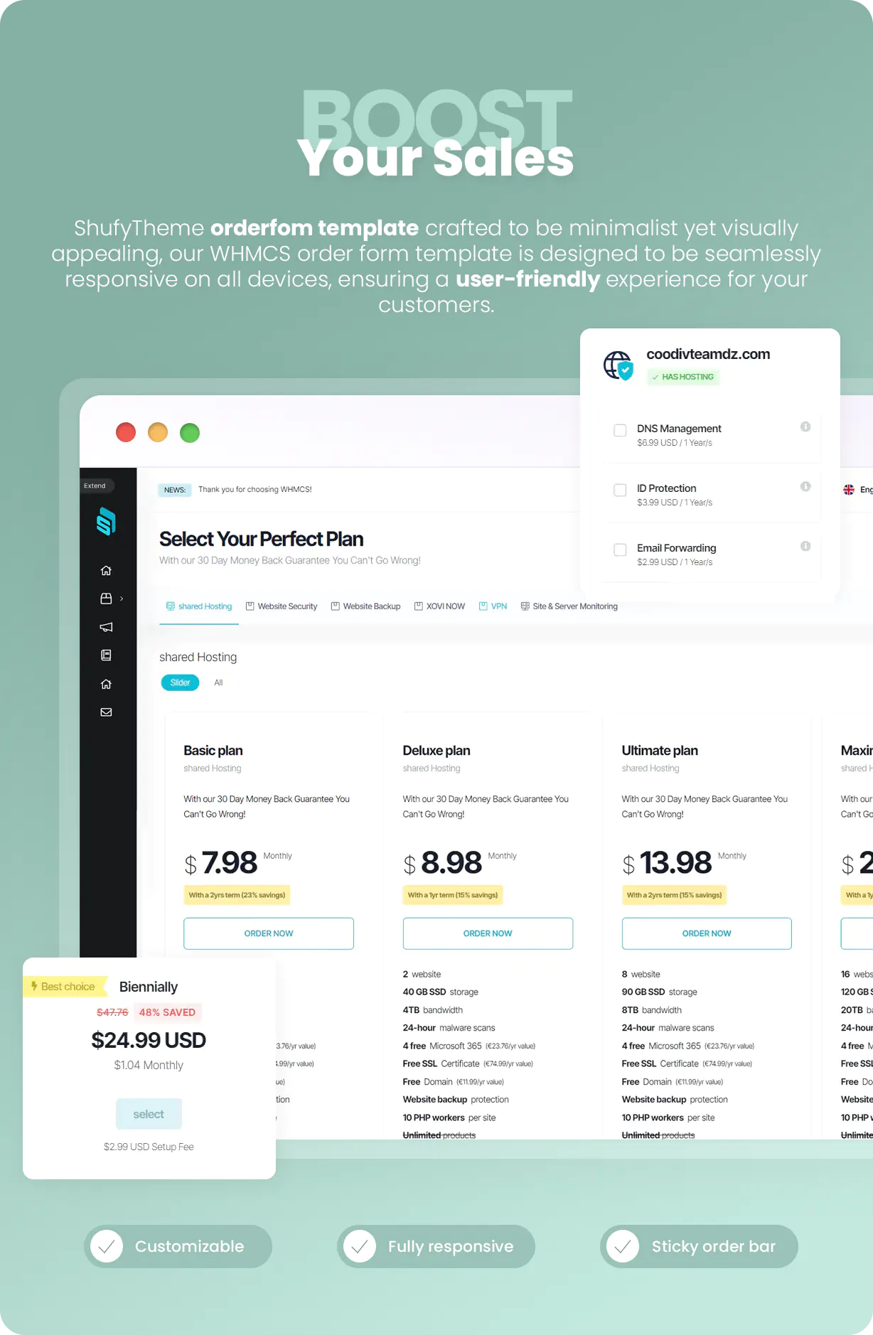 shufytheme whmcs orderform