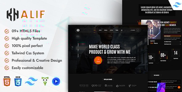 khalif-tailwind-creative-portfolio-html5-template