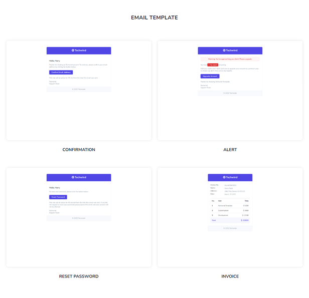 Techwind - Tailwind CSS Multipurpose App, Saas & Software Landing & Admin Dashboard Template - 22