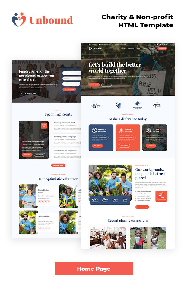 unbound html home pages