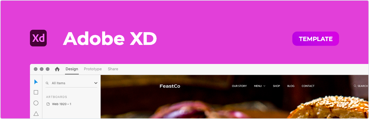 FeastCo – Restaurant Template for Adobe XD