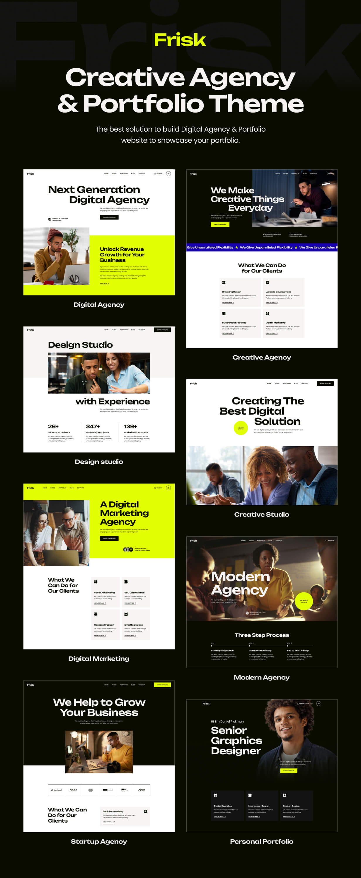 Frisk - Creative Agency & Portfolio WordPress Theme