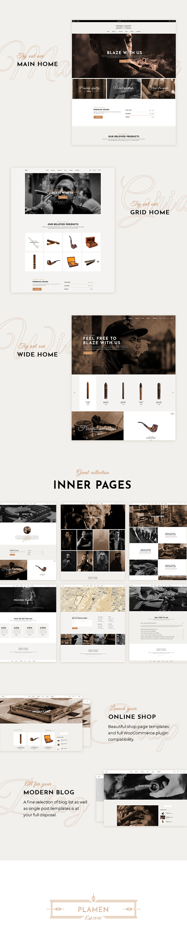 Plamen - Tobacco Store WordPress Theme - 1
