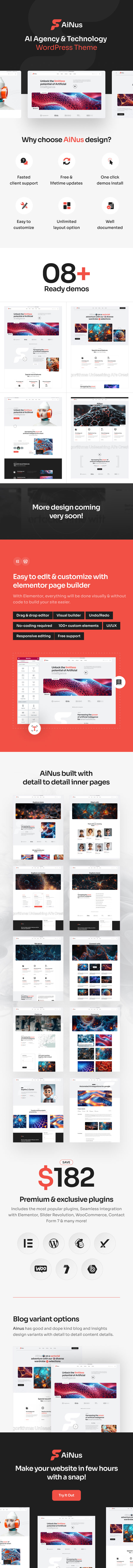 Ainus - AI Agency & Technology WordPress Theme - 5