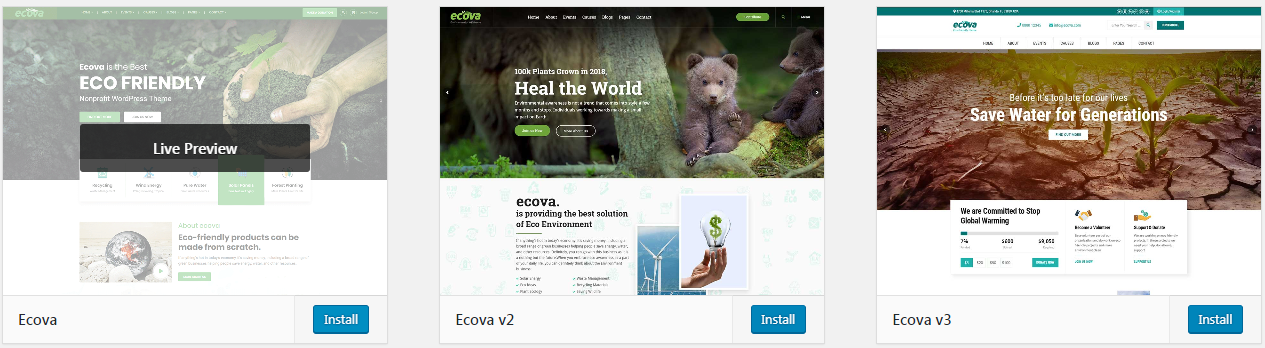 Ecova - Eco Environmental WordPress Theme - 1