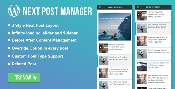 WordPress Infinite Related Post Manager - Article CodeCanyon à vendre