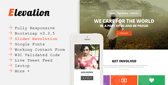 ELEVATION - Charity/Nonprofit/Fundraising Template