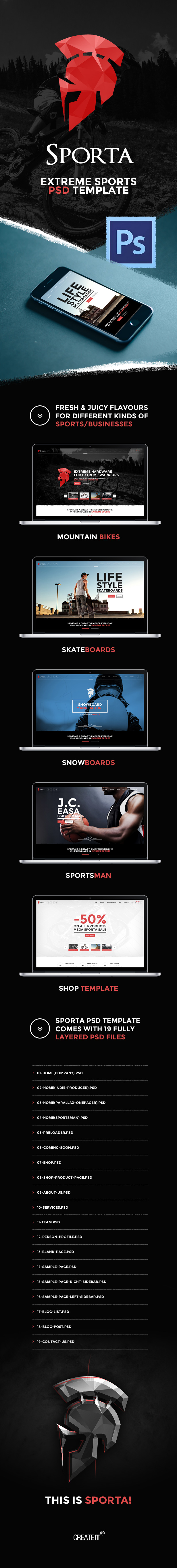 Sporta - Extreme Sports PSD Template - 7