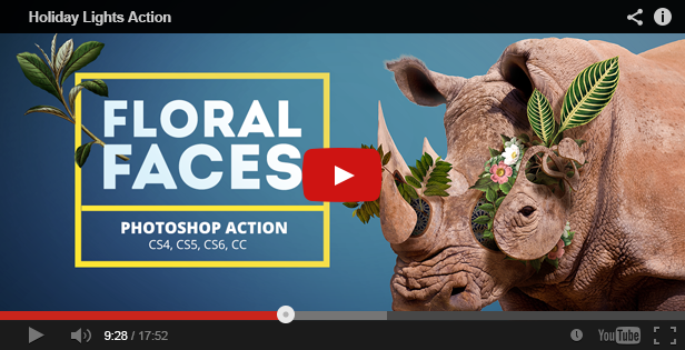 Floral Faces - Photoshop Action - 1