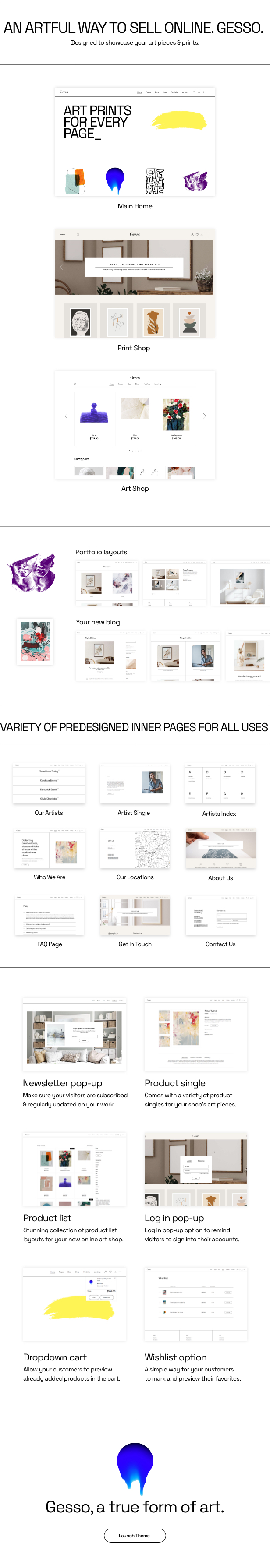 Gesso - Art & Print Shop WordPress Theme - 2