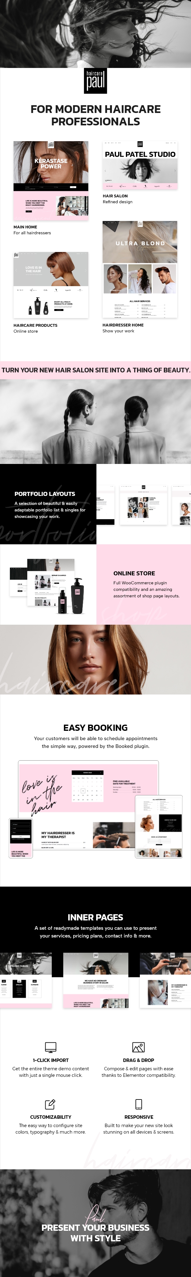 PaulHair - Hair Salon and Hairdresser WordPress Theme - 2