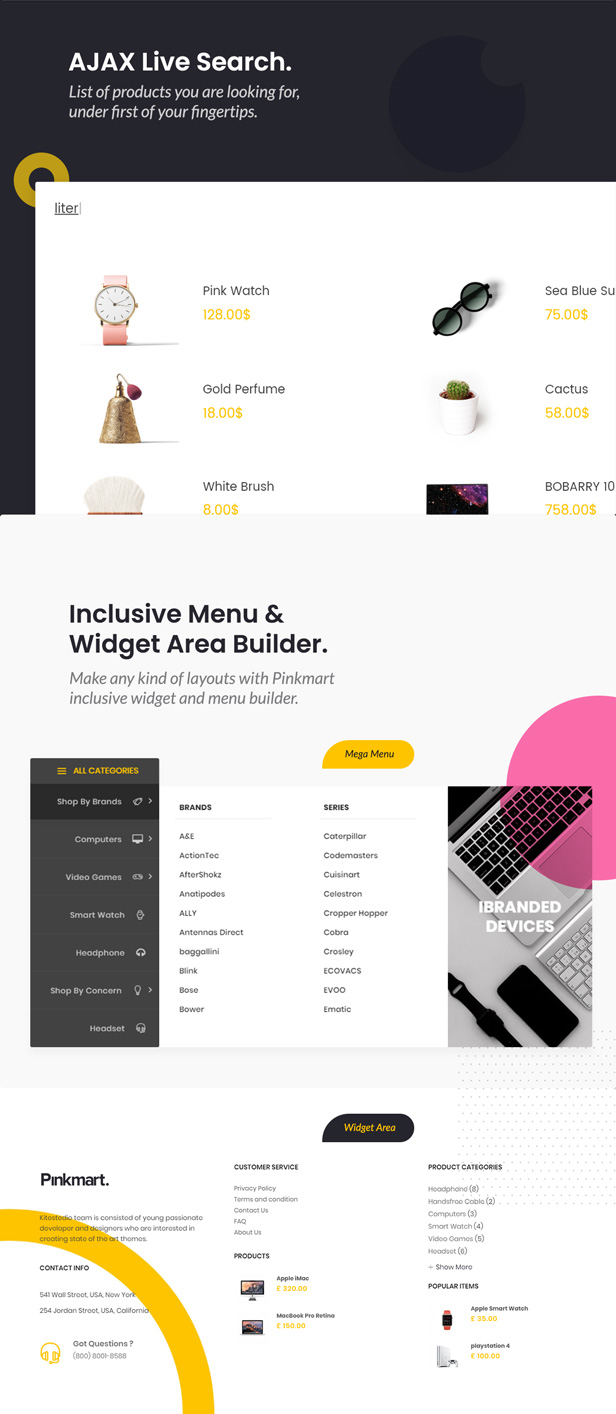 Pinkmart - WooCommerce WordPress Theme - instant search