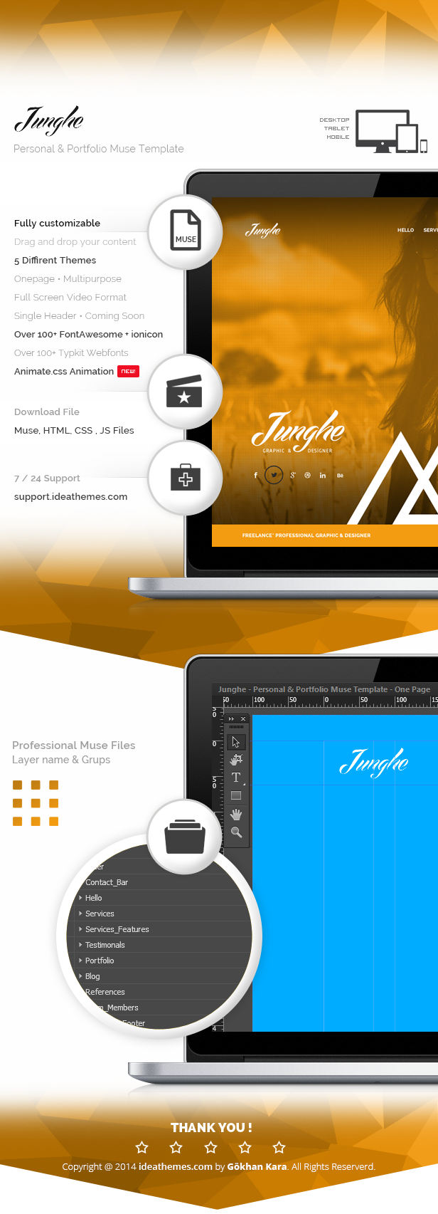 Junghe - Personal & Portfolio Muse Template - 1