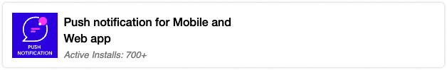 Push notification for Mobile and Web app