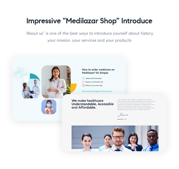 Tema WordPress Medilazar Pharmacy WooCommerce - Apresentação impressionante de farmácia e loja médica
