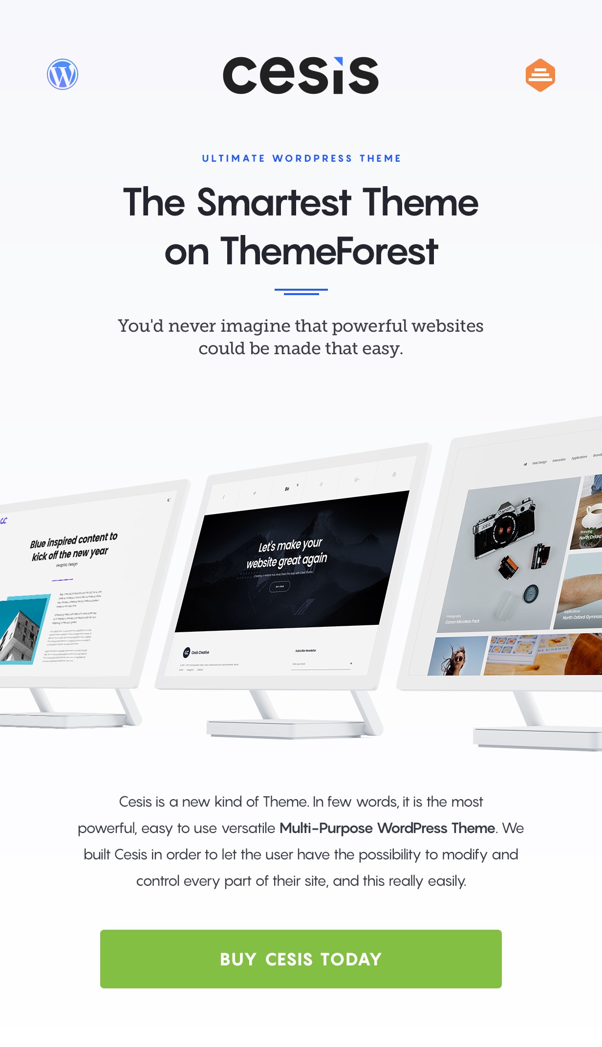 cesis wordpress theme - the powerful theme on themeforest