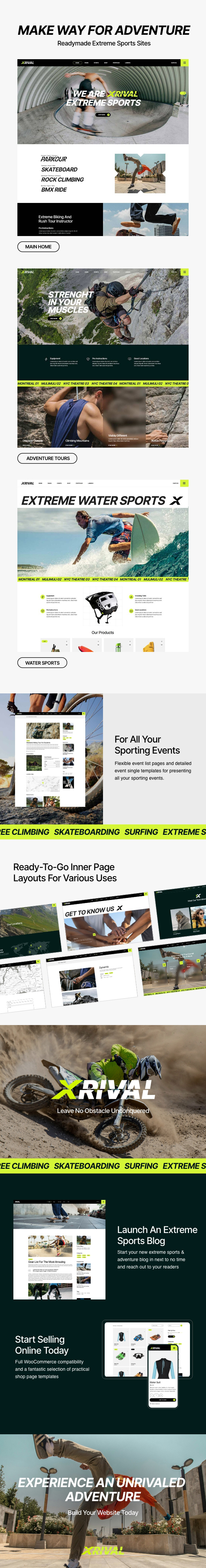Xrival - Extreme Sports and Adventure WordPress Theme - 1