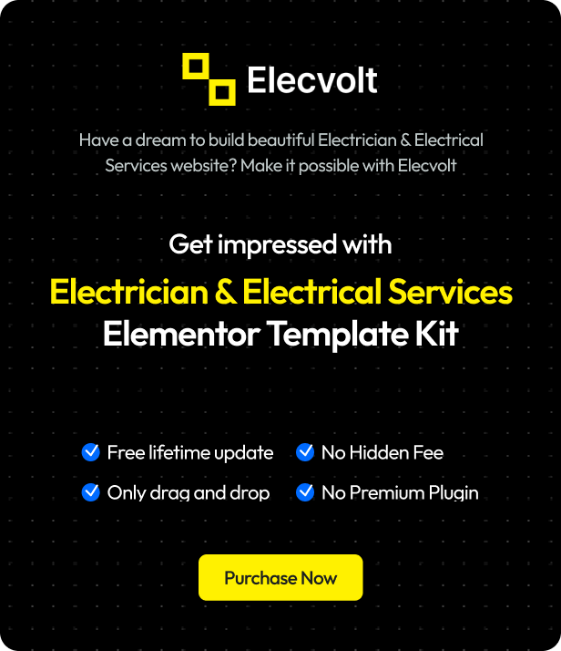 Elecvolt - Electrician & Electrical Services Elementor Template Kit - 1
