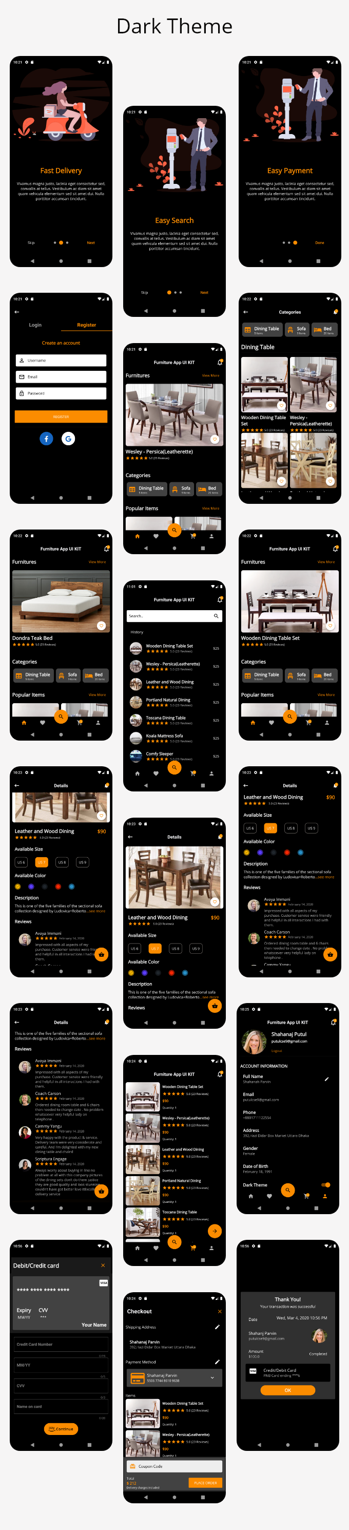 Furni - Kit d'interface utilisateur de l'application de meubles par Flutter - 1