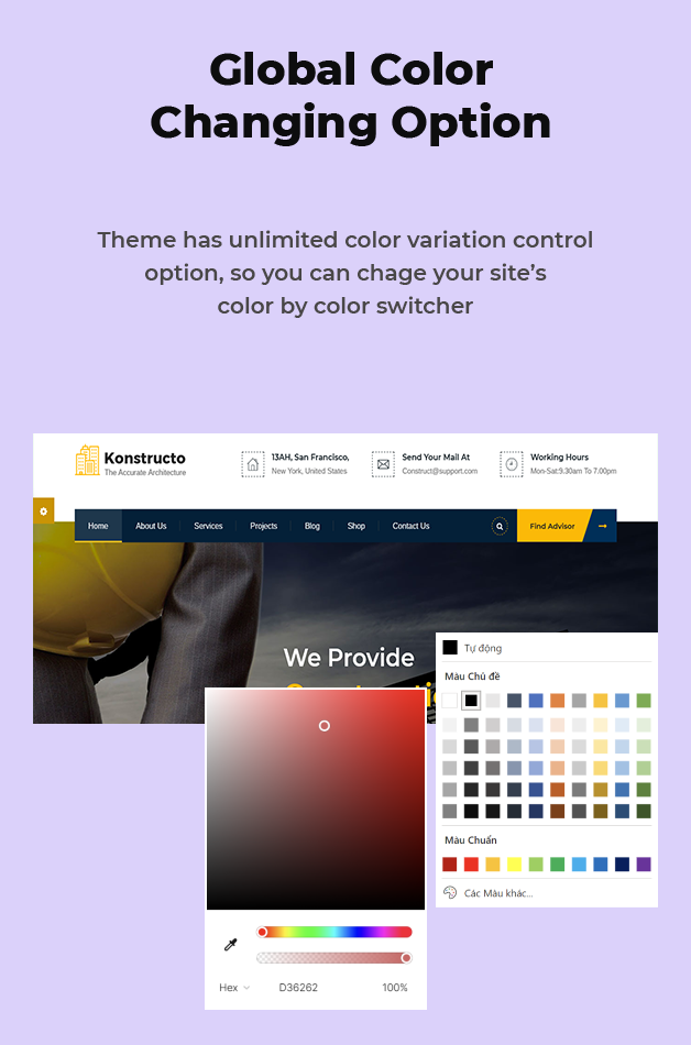Global Colors Option Available