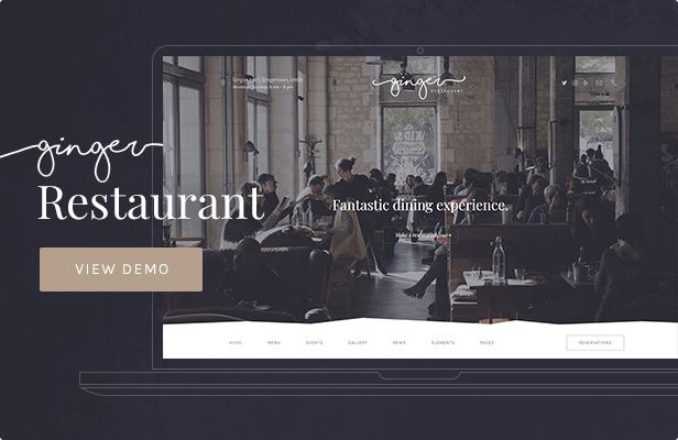 Ginger — Restaurant WordPress Theme