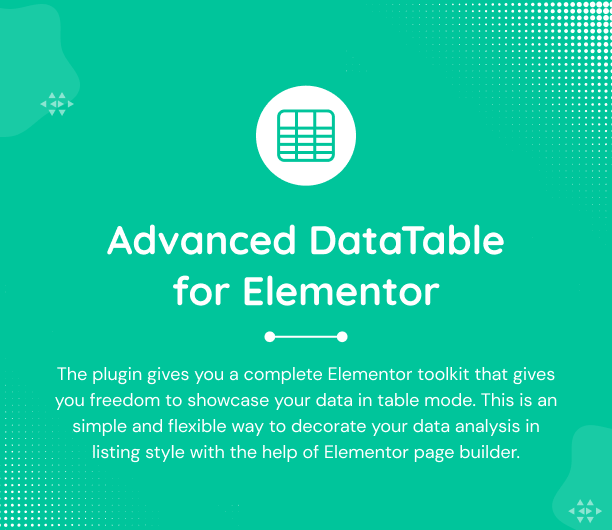 Datalentor - Advanced DataTable Plugin for Elementor