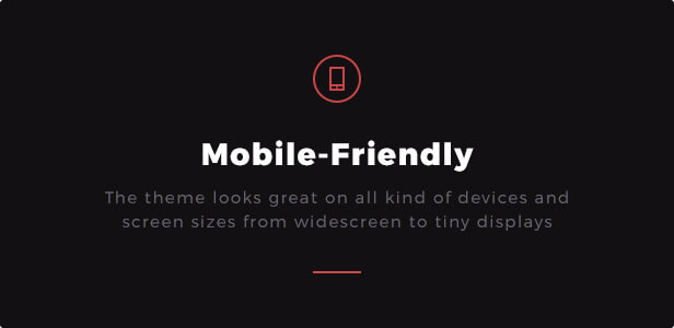 Mobile-Friendly: The theme looks great on all kind of devices and screen sizes from widescreen to tiny displays