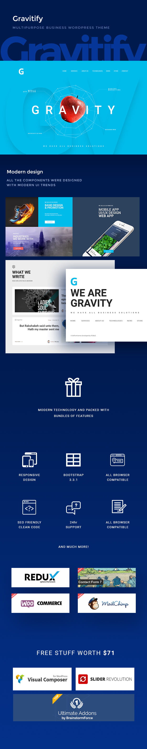 Gravitify | Multipurpose Business WordPress Theme - 4