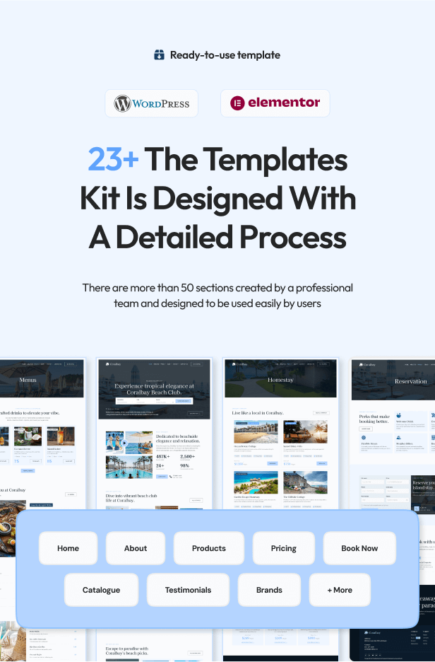 Coralbay - Beach Club Lounge Bar & Resort Elementor Template Kit - 3