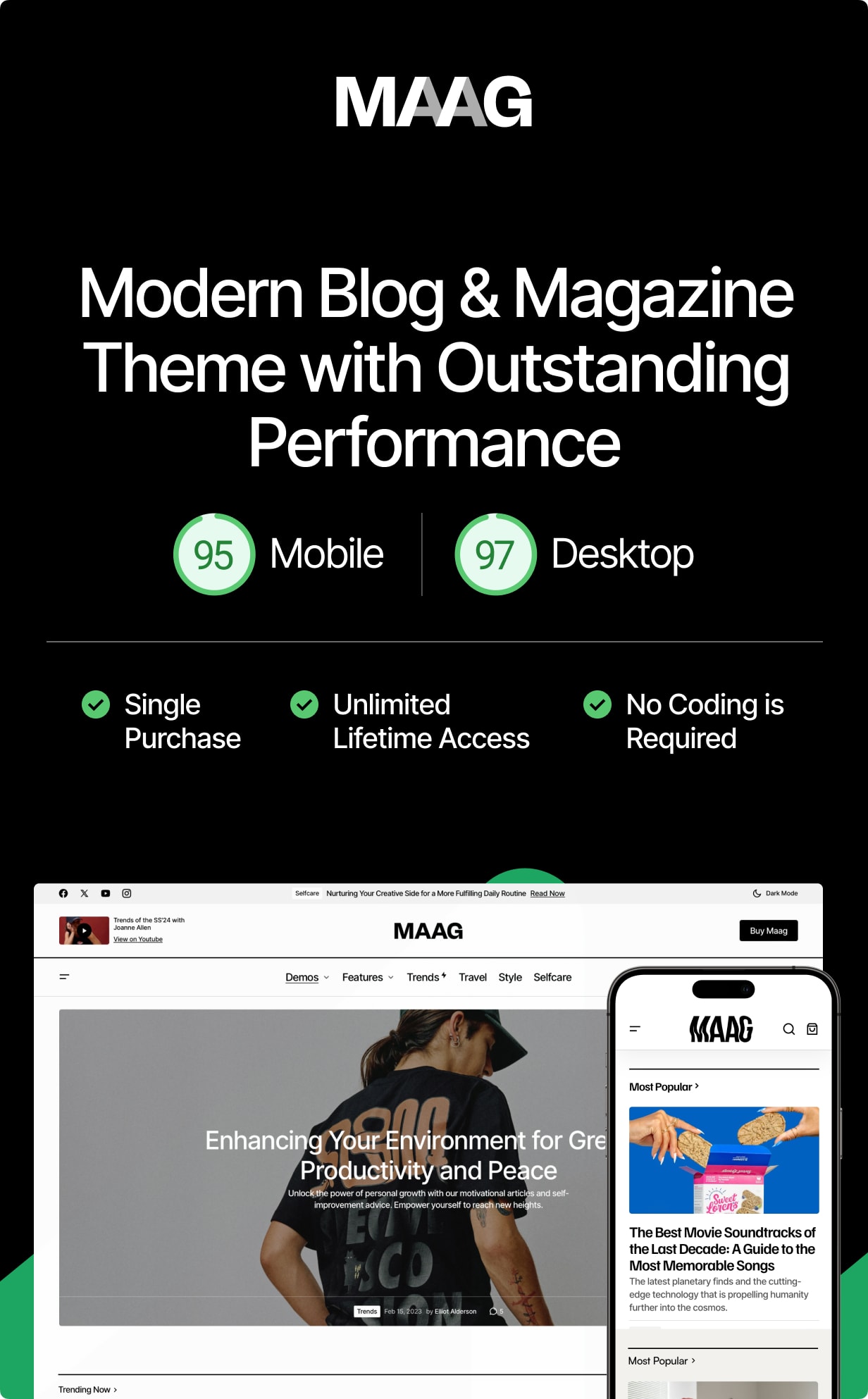 Maag - Modern Blog & Magazine Theme template