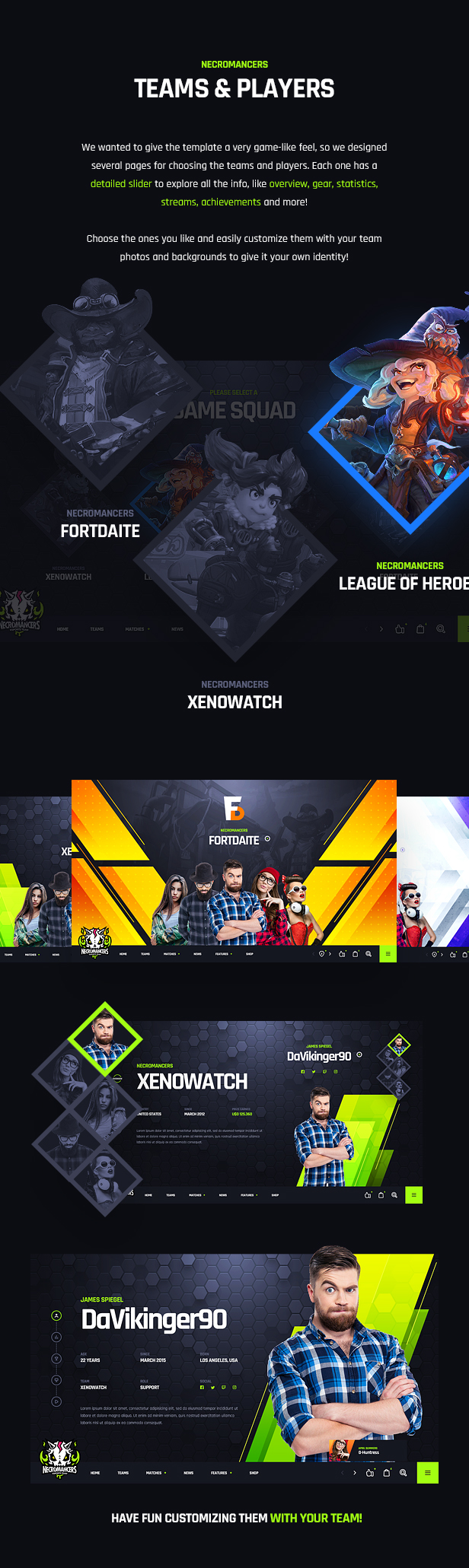Necromancers - eSports Team HTML Template