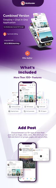 WoWonder Mobile - The Ultimate Combined Messenger & Timeline Mobile Application - 3