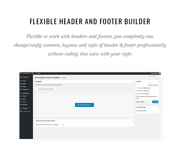 Pecil Flexible Header and Footer Builder