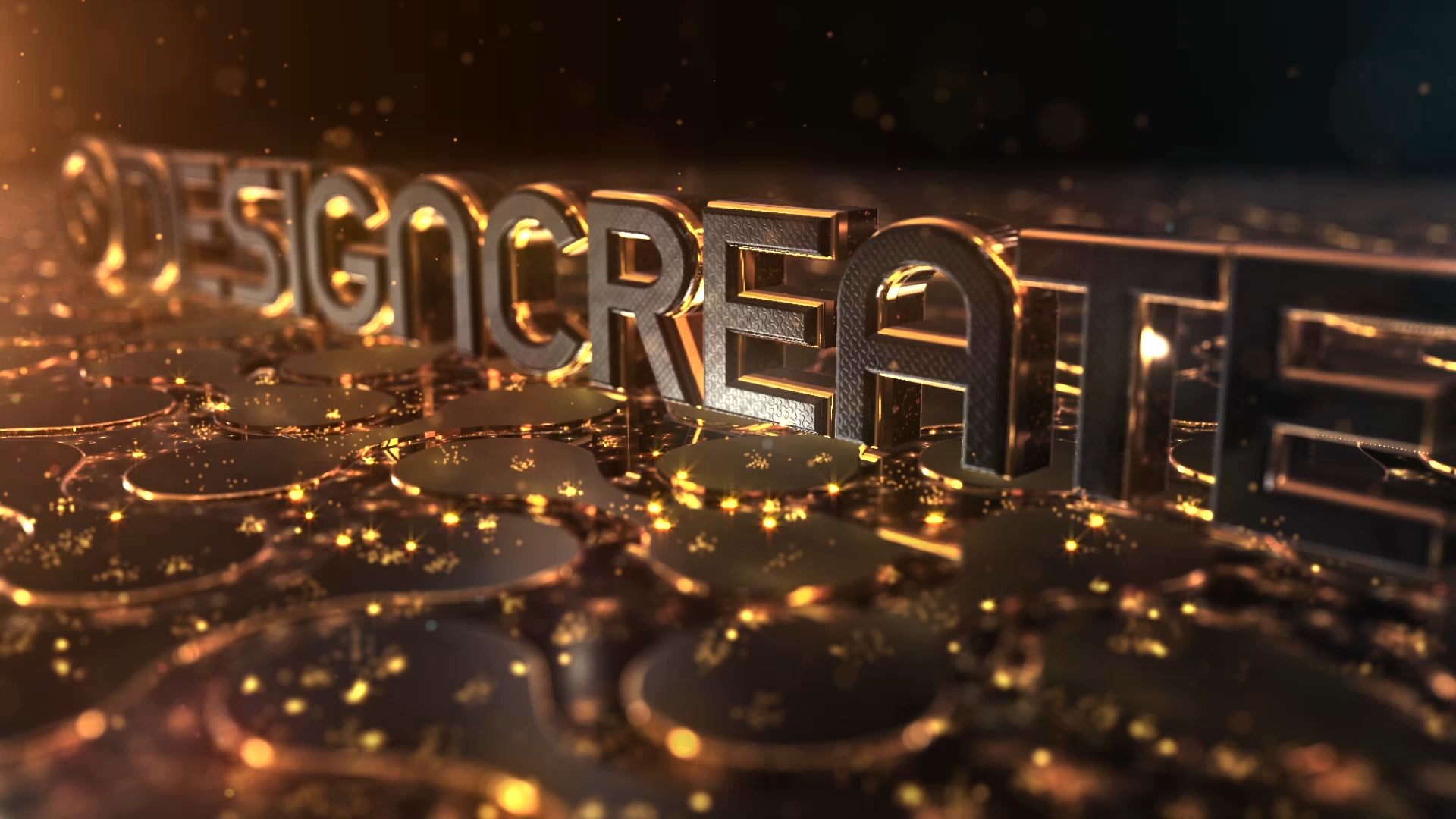 gold particles logo reveal after effects project free download