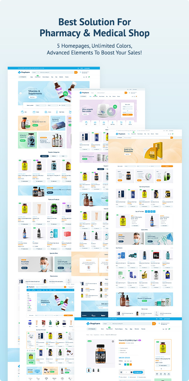 دانلود قالب داروخانه آنلاین و کالای پزشکی وردپرس Propharm