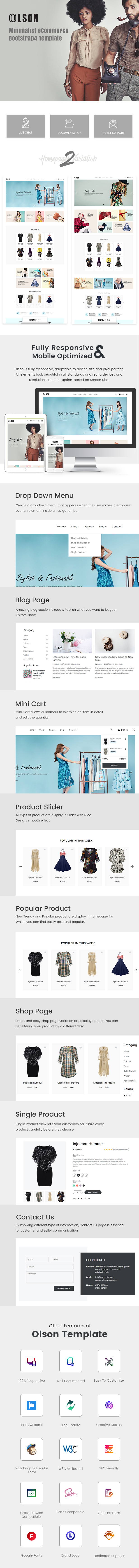 Olson – eCommerce Bootstrap 4 Template 