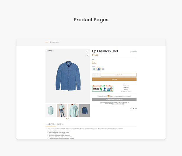 multiple product page layouts