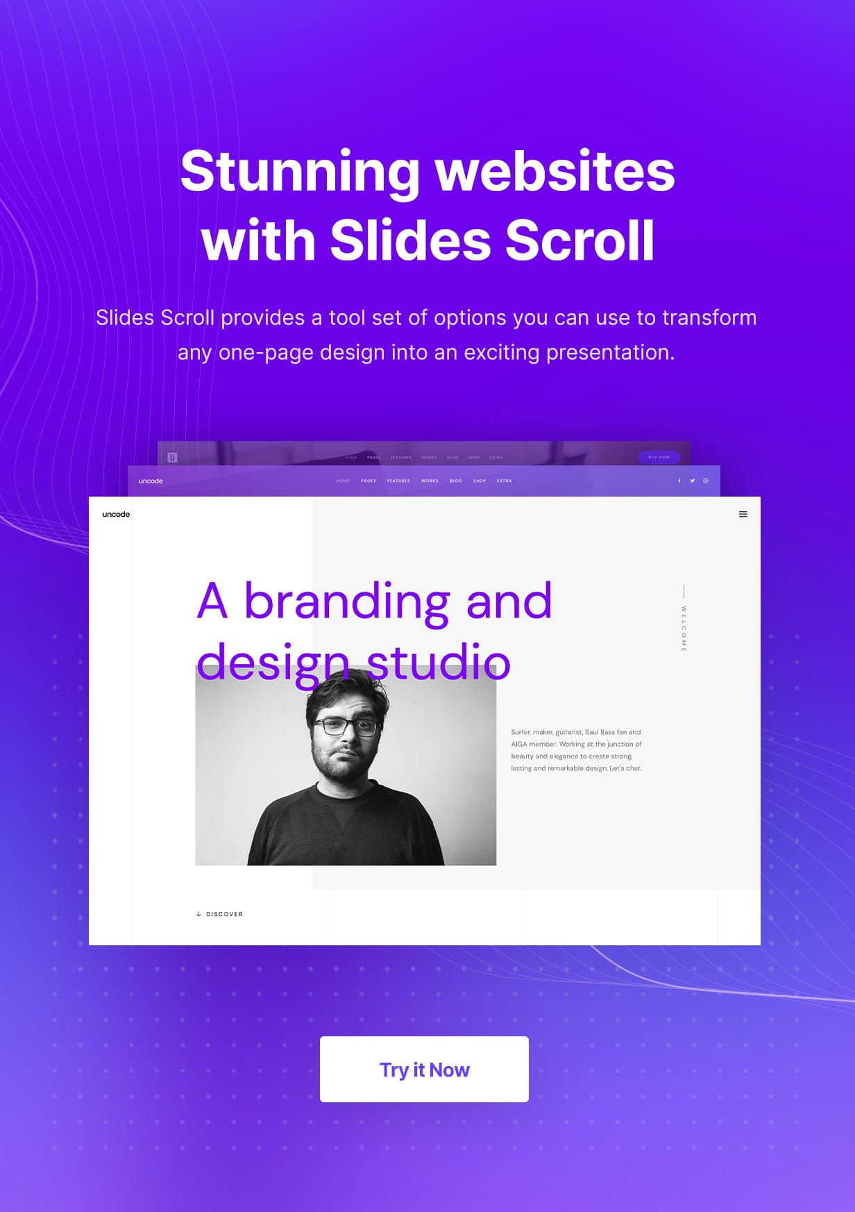 Uncode - Creative Multiuse & WooCommerce WordPress Teması - Slides Scroll