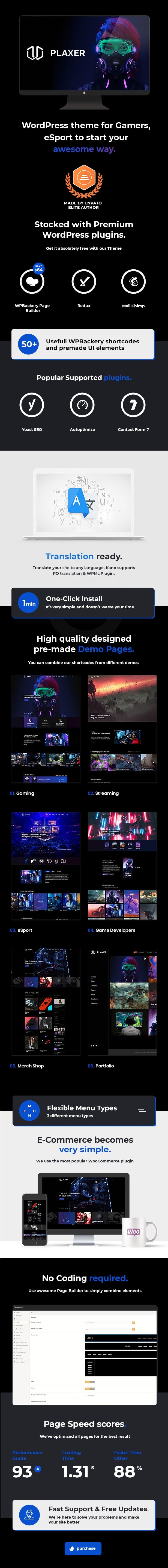 Plaxer - Gaming and eSports WordPress - 5